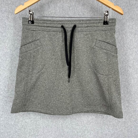 Kavu Dresses & Skirts - Kavu Fleece Lined Pull On Emy Skirt Size S Gray Athletic Side Pockets Tennis